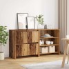 Széf 2 pcs öreg fa 70 x 41 x 75 cm faanyag