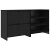 Széf 2 pcs fekete tölgy 70 x 41 x 75 cm faanyag