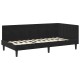Sarokágy keret fejtámlával fekete 90 x 200 cm bársony