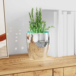 Tükör mozaik csempe geometrikus 3 pcs ezüst 30 x 30 cm üveg