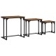 Fészkelt kávézó asztal 3 pcs régi fa 50.5 x 35 x 53 cm faanyag Fészkelt kávézó asztal 3 pcs régi fa 50.5 x 35 x 53 cm faanyag