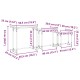Fészkelt kávézó asztal 3 pcs régi fa 50.5 x 35 x 53 cm faanyag Fészkelt kávézó asztal 3 pcs régi fa 50.5 x 35 x 53 cm faanyag