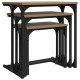 Fészkelt kávézó asztal 3 pcs kézműves tölgy 50.5 x 35 x 53 cm Fészkelt kávézó asztal 3 pcs kézműves tölgy 50.5 x 35 x 53 cm
