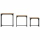 Fészkelt kávézó asztal 3 pcs kézműves tölgy 50.5 x 35 x 53 cm Fészkelt kávézó asztal 3 pcs kézműves tölgy 50.5 x 35 x 53 cm