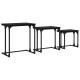 Fészkelt kávézó asztal 3 pcs musta tammi 50.5 x 35 x 53 cm Fészkelt kávézó asztal 3 pcs musta tammi 50.5 x 35 x 53 cm