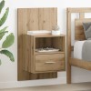 Éjjeliszekrény 2 db artisan tölgy 50 x 32.5 x 80cm szerelt fa