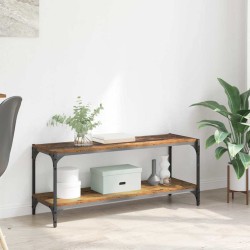 Tv szekrény öreg fa 100x33x41cm műszaki fa és vas