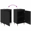 Széf 2 pcs fekete tölgy 40 x 35 x 70 cm műszaki fa és vas