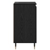 Széf 2 pcs fekete tölgy 40 x 35 x 70 cm műszaki fa és vas