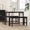 Étkező pad fekete tölgy 100 x 32,5 x 48,5 cm műszaki fa és acél