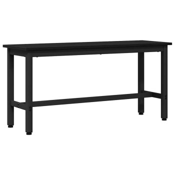Étkező pad fekete tölgy 100 x 32,5 x 48,5 cm műszaki fa és acél