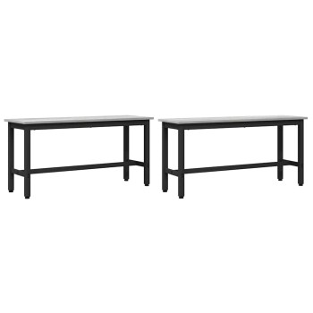 Étkező pad 2 pcs szürke sonoma 100 x 32,5 x 48,5 cm