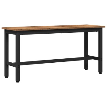 Étkező pad öreg fa 100 x 32,5 x 48,5 cm műszaki fa és acél
