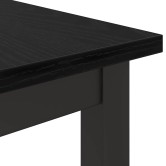 Asztal fekete tölgy 80 x 50 x 76,5 cm műszaki fa és acél Asztal fekete tölgy 80 x 50 x 76,5 cm műszaki fa és acél
