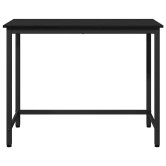 Asztal fekete tölgy 80 x 50 x 76,5 cm műszaki fa és acél Asztal fekete tölgy 80 x 50 x 76,5 cm műszaki fa és acél