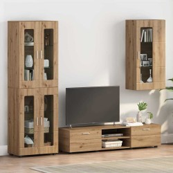Fali szekrény polcokkal kézműves tölgy 55 x 29 x 100 cm faanyag