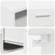 Tv szekrény fiókkal polcokkal fehér 150 x 39 x 30 cm faanyag