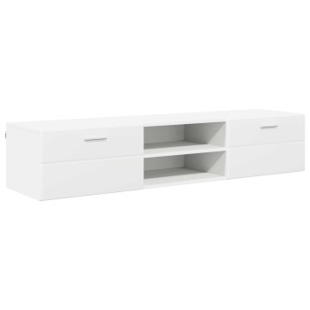 Fából készült szekrény fiókkal fehér 150 x 39 x 30 cm faanyag