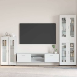 Széf polcokkal magas fényű fehér 55,5 x 29 x 100 cm faanyag