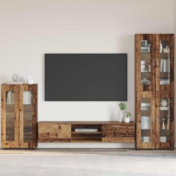 Széf polcokkal tárolóval öreg fa 55,5 x 29 x 100 cm faanyag