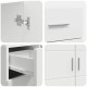 Széf fiókkal tárolóval fehér 88.5 x 30.5 x 73 cm faanyag