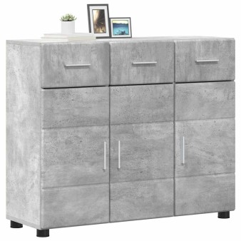 Széf polcokkal florin beton szürke 88,5 x 30,5 x 73 cm faanyag