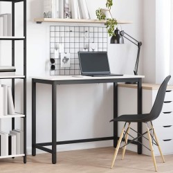 Asztal fehér 100 x 50 x 77 cm műszaki fa és acél