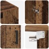 Fali szekrény 2 pcs öreg fa 69,5 x 34 x 90 cm faanyag