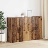 Fali szekrény 2 pcs öreg fa 69,5 x 34 x 90 cm faanyag