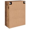 Fali szekrény 2 pcs öreg fa 69,5 x 34 x 90 cm faanyag