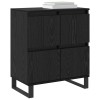 Széf 2 pcs fekete tölgy 60 x 35 x 70 cm