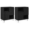 Széf 2 pcs fekete tölgy 60 x 35 x 70 cm