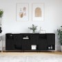 Széf 3 pcs fekete tölgy 60 x 35 x 70 cm