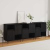 Széf 3 pcs fekete tölgy 60 x 35 x 70 cm