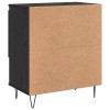 Széf 3 pcs fekete tölgy 60 x 35 x 70 cm