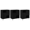Széf 3 pcs fekete tölgy 60 x 35 x 70 cm