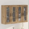 Fali szekrények 2 pcs artisan tölgy és fekete 69,5 x 34 x 90 cm