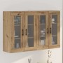 Fali szekrények 2 pcs artisan tölgy és fekete 69,5 x 34 x 90 cm