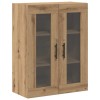 Fali szekrények 2 pcs artisan tölgy és fekete 69,5 x 34 x 90 cm