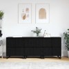 Széf 3 pcs fekete tölgy 60 x 35 x 70 cm