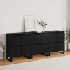 Széf 3 pcs fekete tölgy 60 x 35 x 70 cm