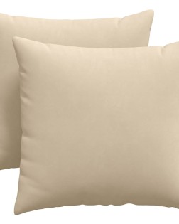 Kanapé párnák 2 pcs krém 45 x 45 cm szövet