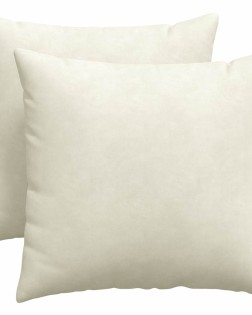 Kanapé párnák 2 pcs krém 50 x 50 cm bársonyos szövet