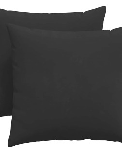 Kanapé párnák 2 pcs fekete 50 x 50 cm szövet