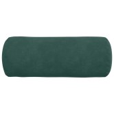 Hengerpárnák 2 pcs sötétzöld ø 15 x 40 cm bársonyos szövet Hengerpárnák 2 pcs sötétzöld ø 15 x 40 cm bársonyos szövet
