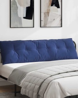 Hátpárna rendőrségi kék 180 x 50 cm bársonyos szövet