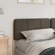 Kárpitozott fejtámla barna és taupe 180 cm tömör fenyőfa
