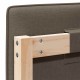Kárpitozott fejtámla barna és taupe 150 cm tömör fenyőfa