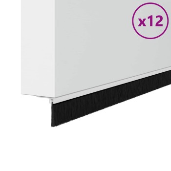 Csavaros ajtó kefe zár 12 pcs fehér 100 cm alumínium ötvözet