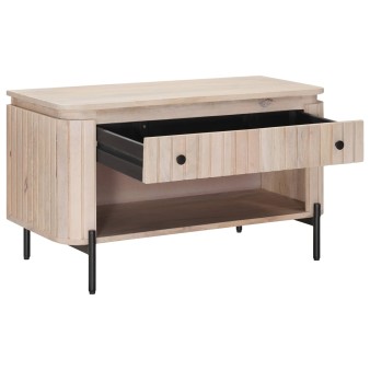 Cipőpad fiókkal 85 x 37 x 48 cm tömör mangófa és műszaki fa